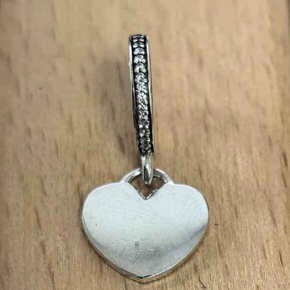 Pandora Ti amo I Love You Heart Charm, S925 Silver Bracelets - Picture 2 of 4